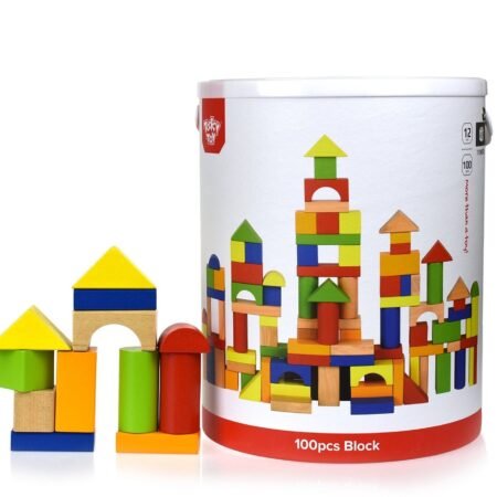 100PCS WOODEN BUILDING BLOCK NEW - Dosylane