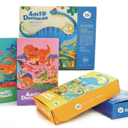 4 IN 1 DINOSAURS GLOW IN THE DARK JIGSAW PUZZLES - Dosylane