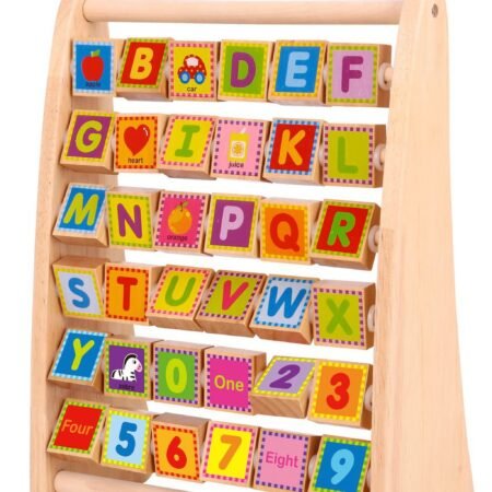 ALPHABET BLOCKS ABACUS NATURAL - Dosylane
