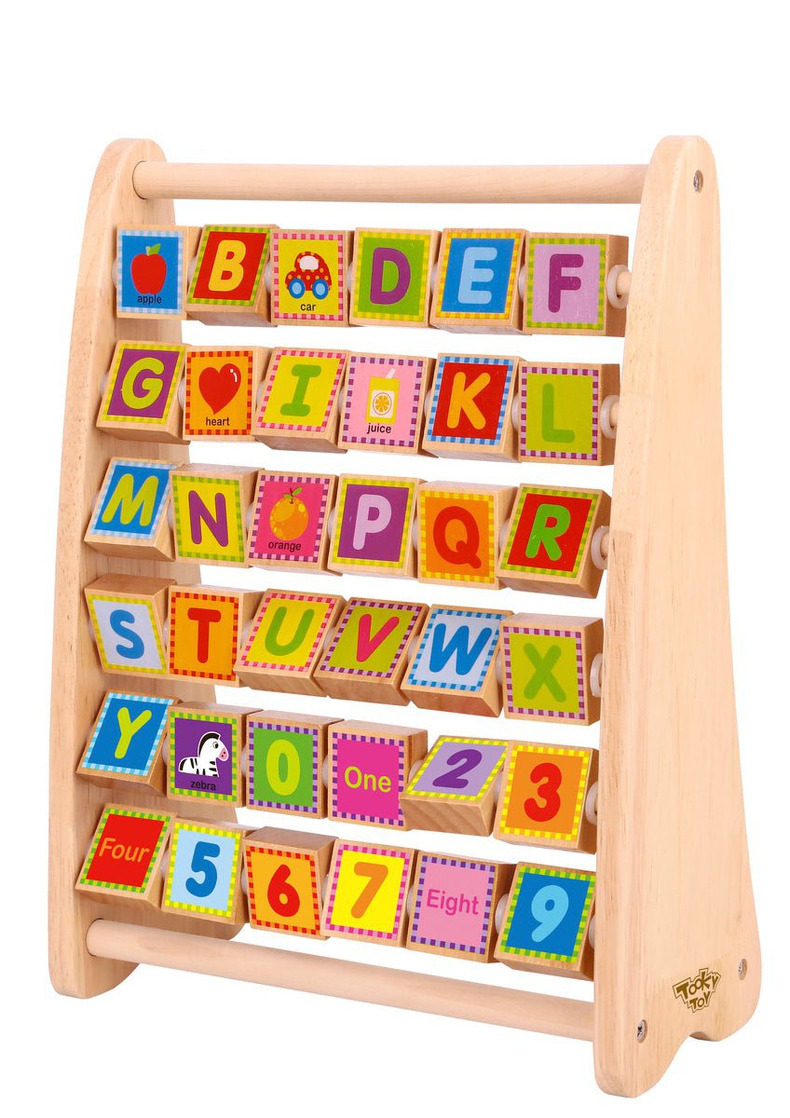 ALPHABET BLOCKS ABACUS NATURAL - Dosylane