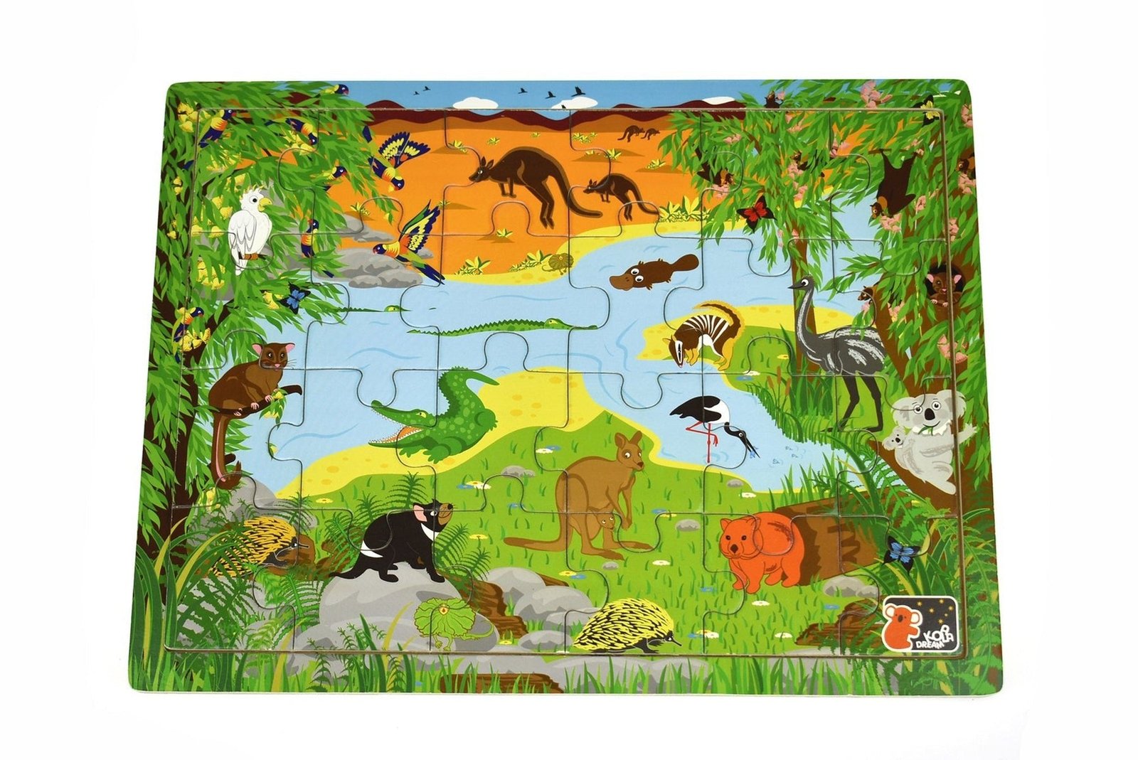AUSTRALIAN ANIMAL AND NAMES JIGSAW PUZZLE 24PCS - Dosylane