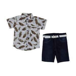 Autumn Leaves Baby Boy Shirt and Short Set - Dosylane