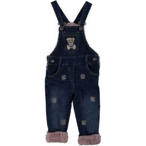 Baby Bear Girl Dungarees - Blue - Dosylane