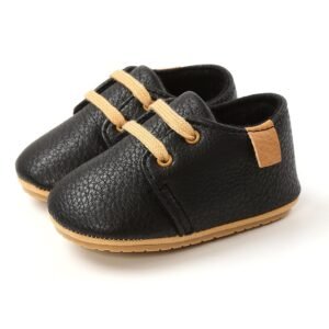 Baby Boy Soft Leather Black Shoes - Dosylane