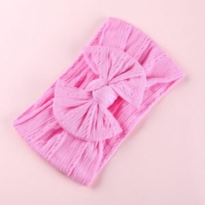 Baby Girl Headband and Turban Bow - Pink - Dosylane