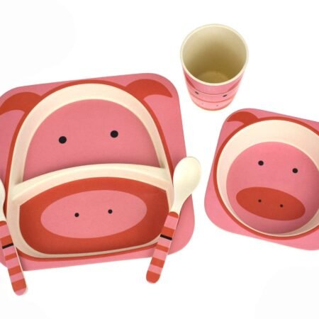 BAMBOOZOO DINNERWARE PIG 5PCS - Dosylane