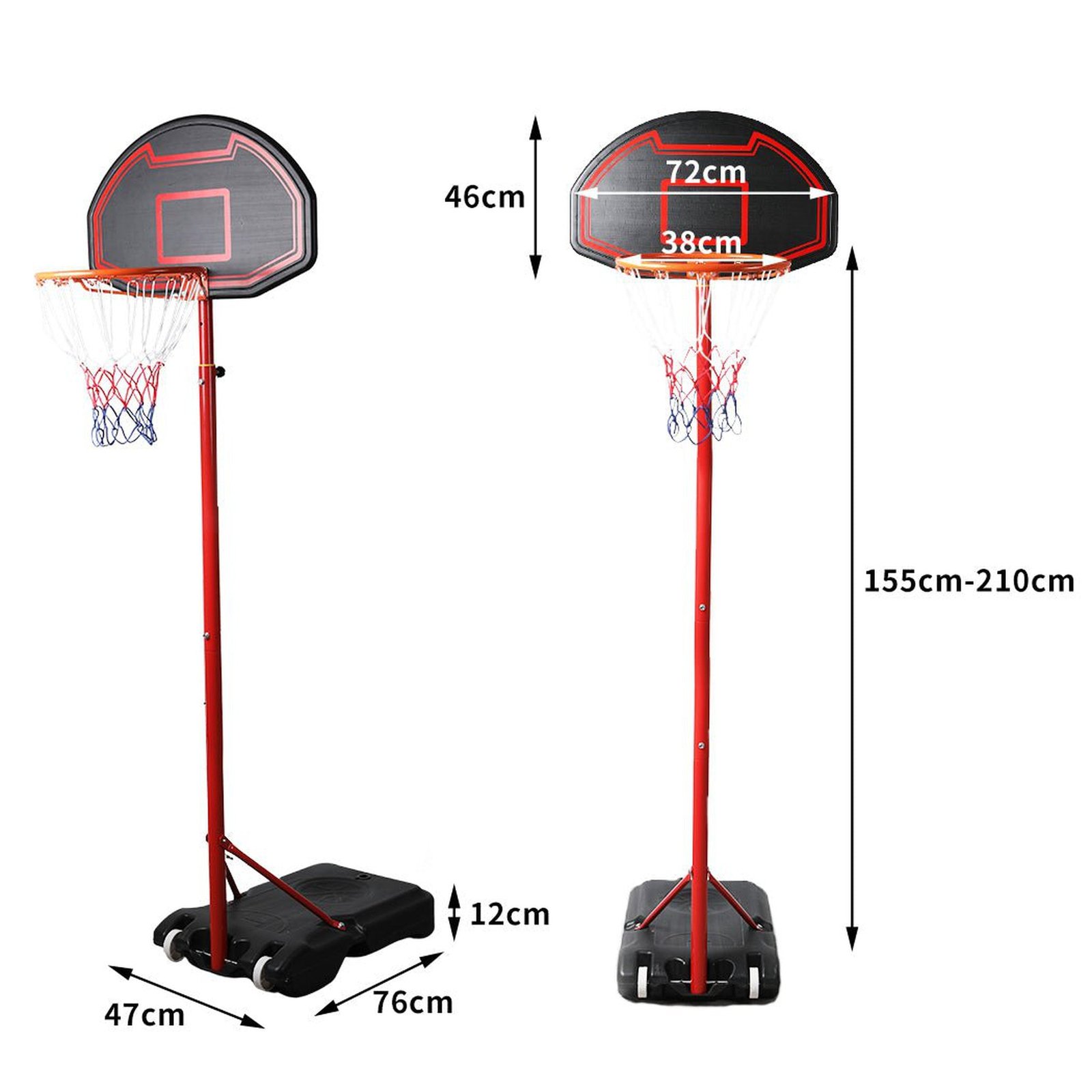 Basketball Hoop Stand System 2.1M Adjustable Height - Dosylane