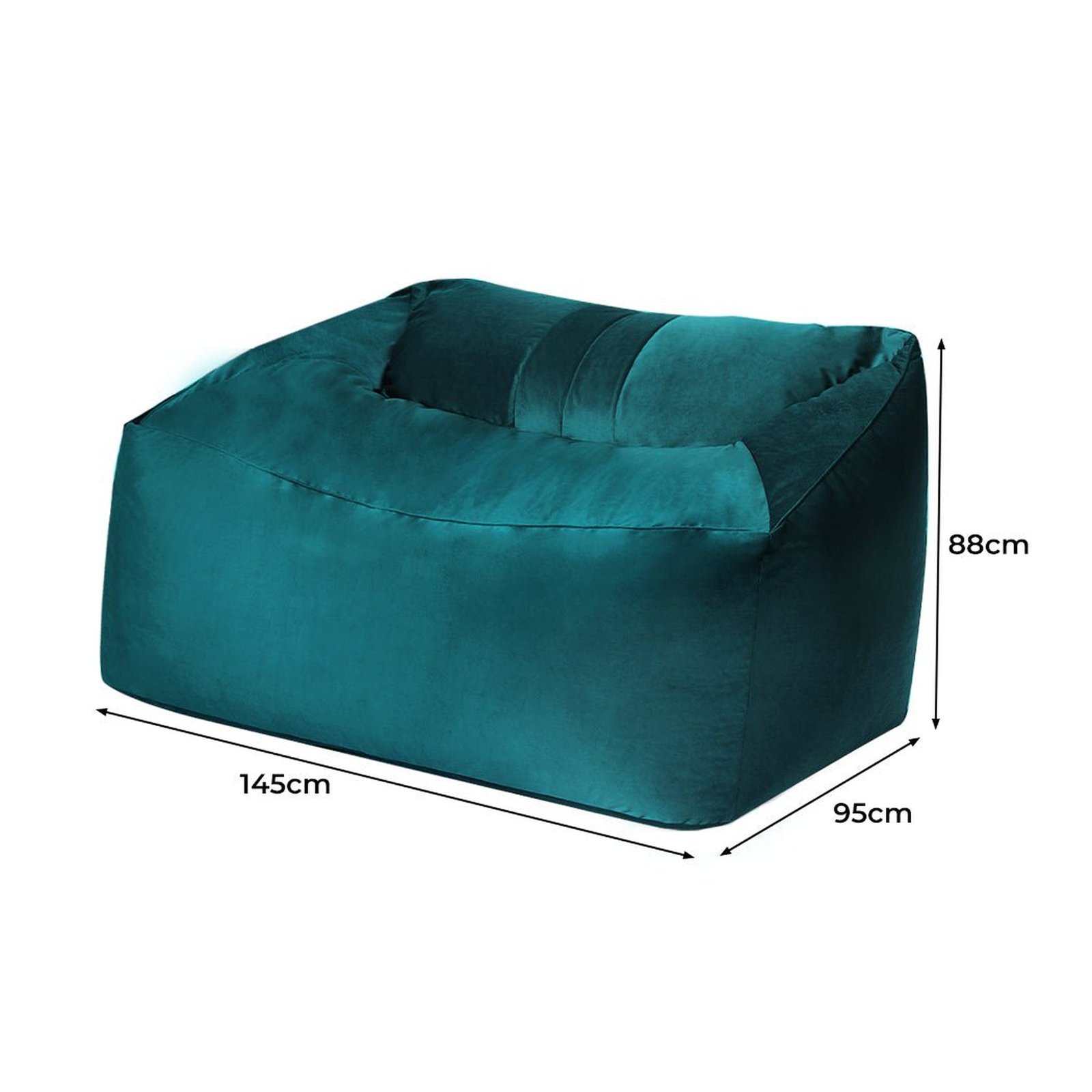 Bean Bag Chair Cover Soft Velvet 145cm Length - Dosylane