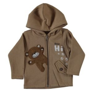 Bear Hoodie Cotton Rich for Boys - Brown - Dosylane