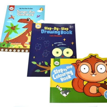 BULK 3 DOT-TO-DOT DINOSAURS/COLOURING/DRAWING BOOKS - Dosylane