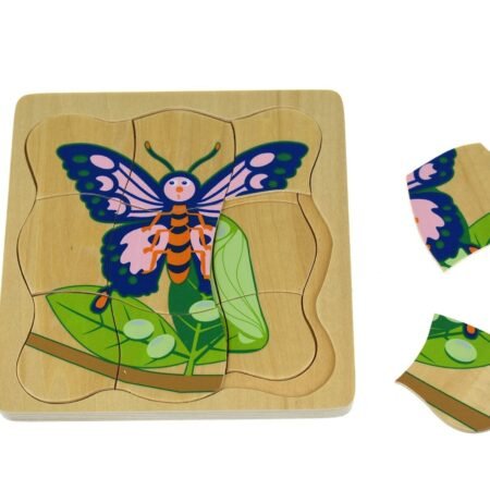 BUTTERFLY LIFECYCLE 4 LAYERS PUZZLE BOARD - Dosylane
