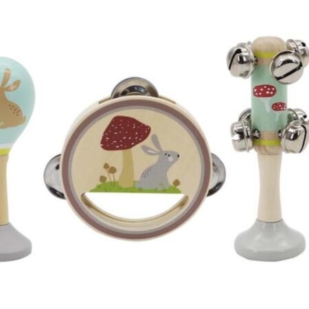 CALM & BREEZY RABBIT WOODEN 3PCS MUSICAL SET - Dosylane