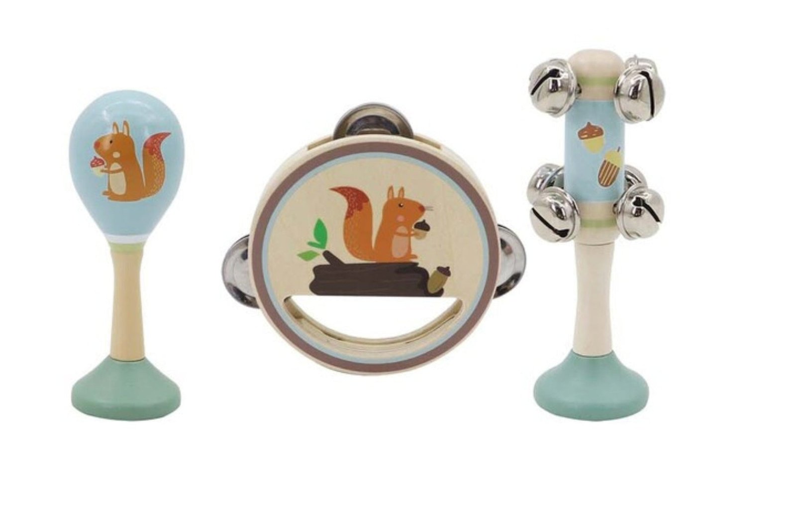 CALM & BREEZY SQUIRREL WOODEN 3PCS MUSICAL SET - Dosylane