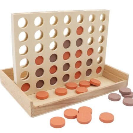 CALM & BREEZY WOODEN 4 IN A ROW GAME TERRACOTTA - Dosylane