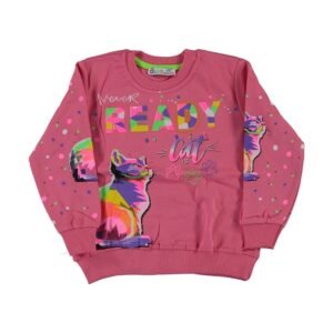 Dassi Kids Girl Cotton Sweatshirt - Pink - Dosylane