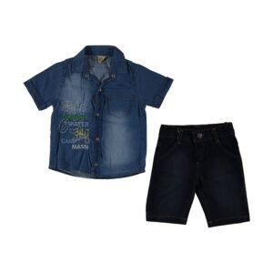 Denim Boy Shirt and Short Outfit - Dosylane