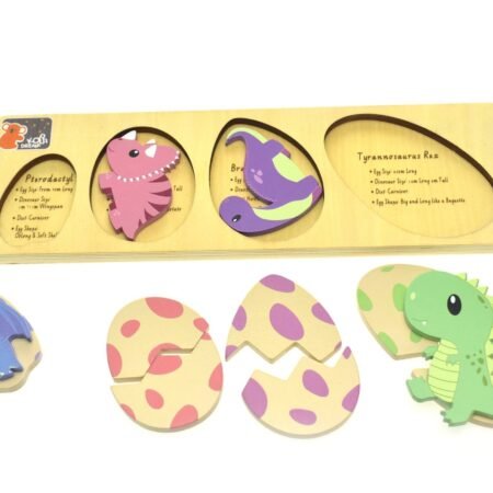 DINOSAUR EGGS WITH FACTS 2 LAYERS PUZZLE BOARD - Dosylane