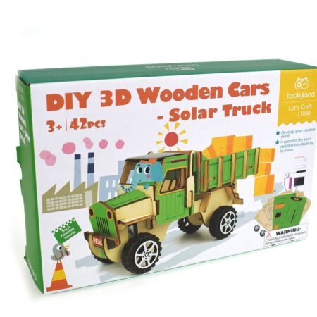 DIY 3D WOODEN SOLAR TRUCK SCIENCE & CRAFT KIT - Dosylane