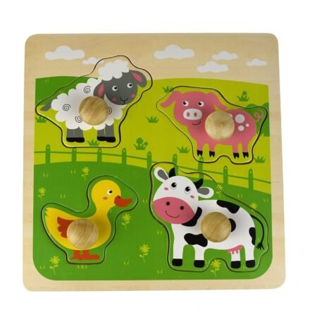 FARM ANIMAL LARGE PEG PUZZLE - Dosylane