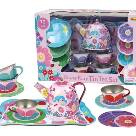 FLOWER FAIRY TIN TEA SET 15PCS - Dosylane