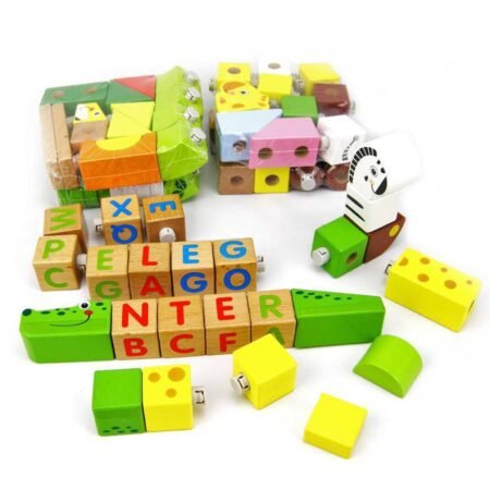 FOREST ANIMAL AND LETTER BLOCKS 80PCS - Dosylane