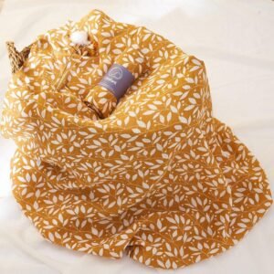 Golden Flower Organic Cotton Muslin Baby Swaddle Wrap - Dosylane