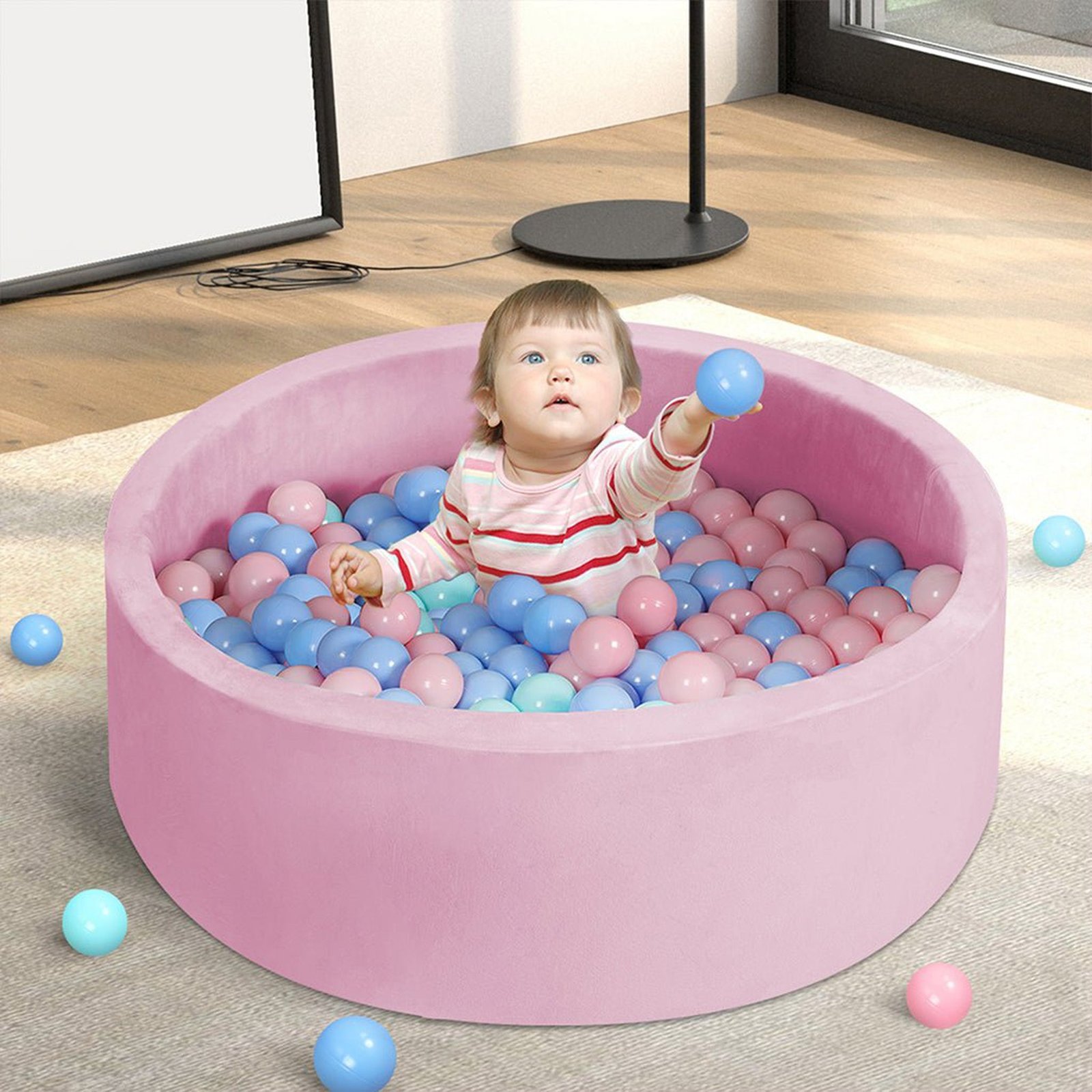 Kids Foam Balls Pit - Pink - Dosylane