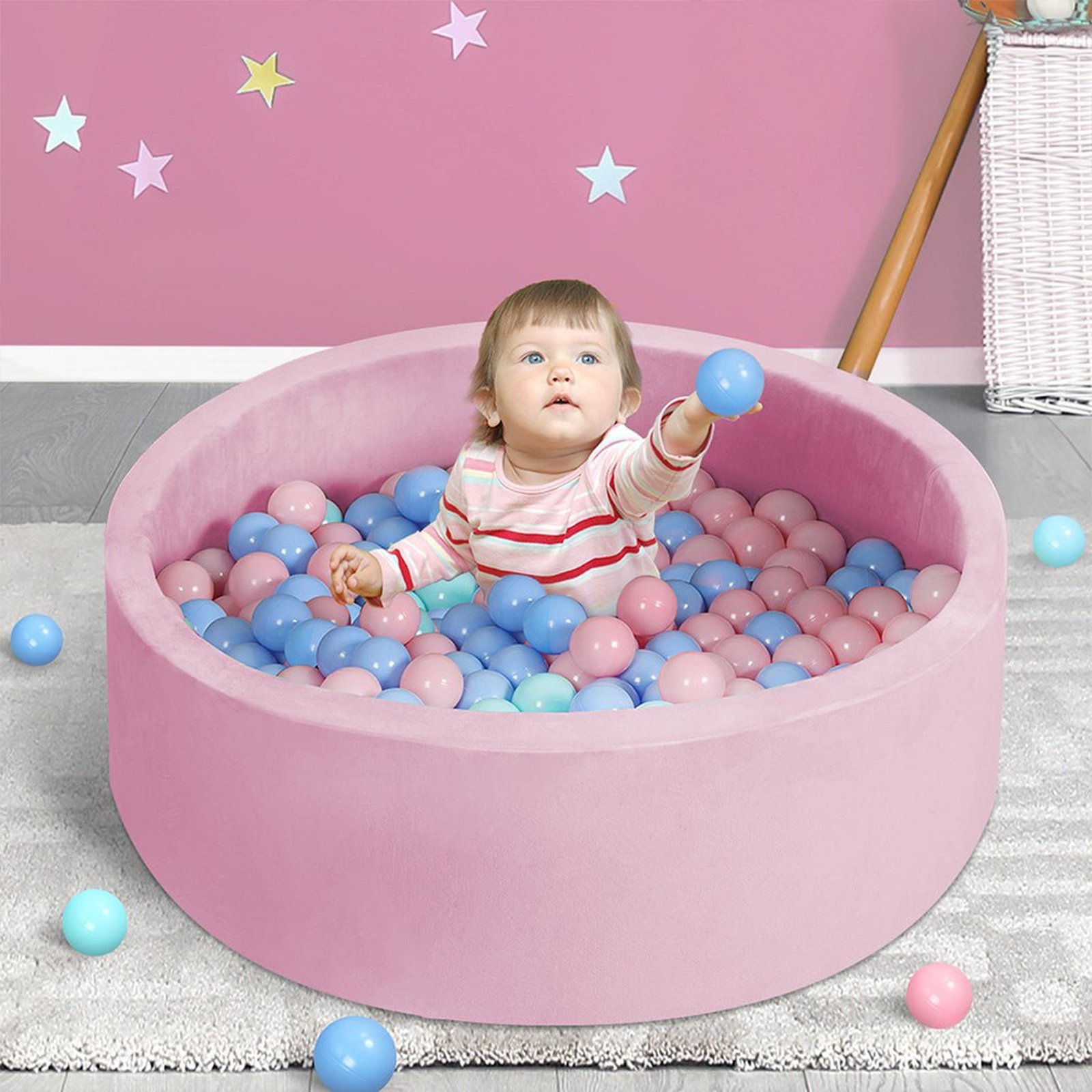 Kids Foam Balls Pit - Pink - Dosylane