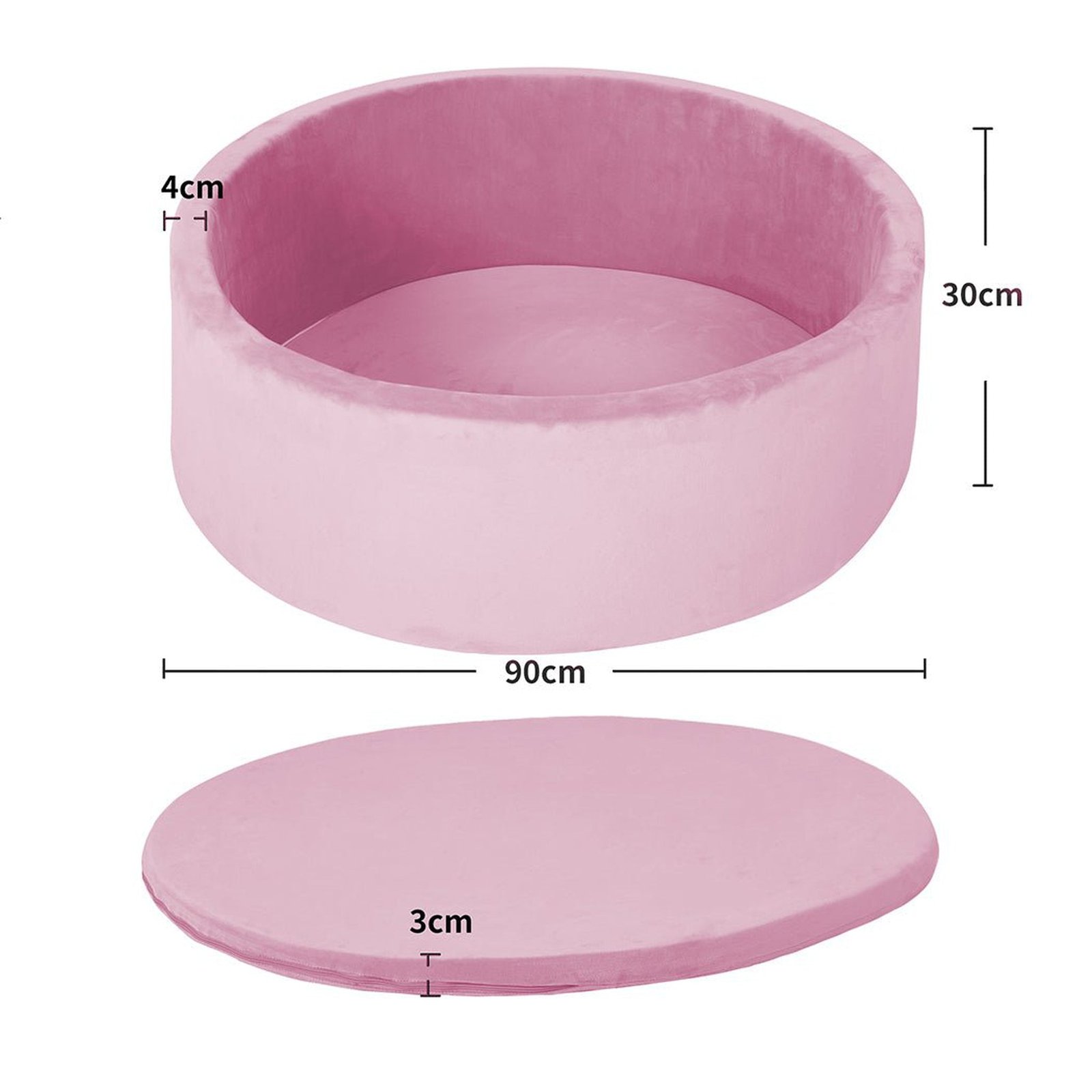 Kids Foam Balls Pit - Pink - Dosylane