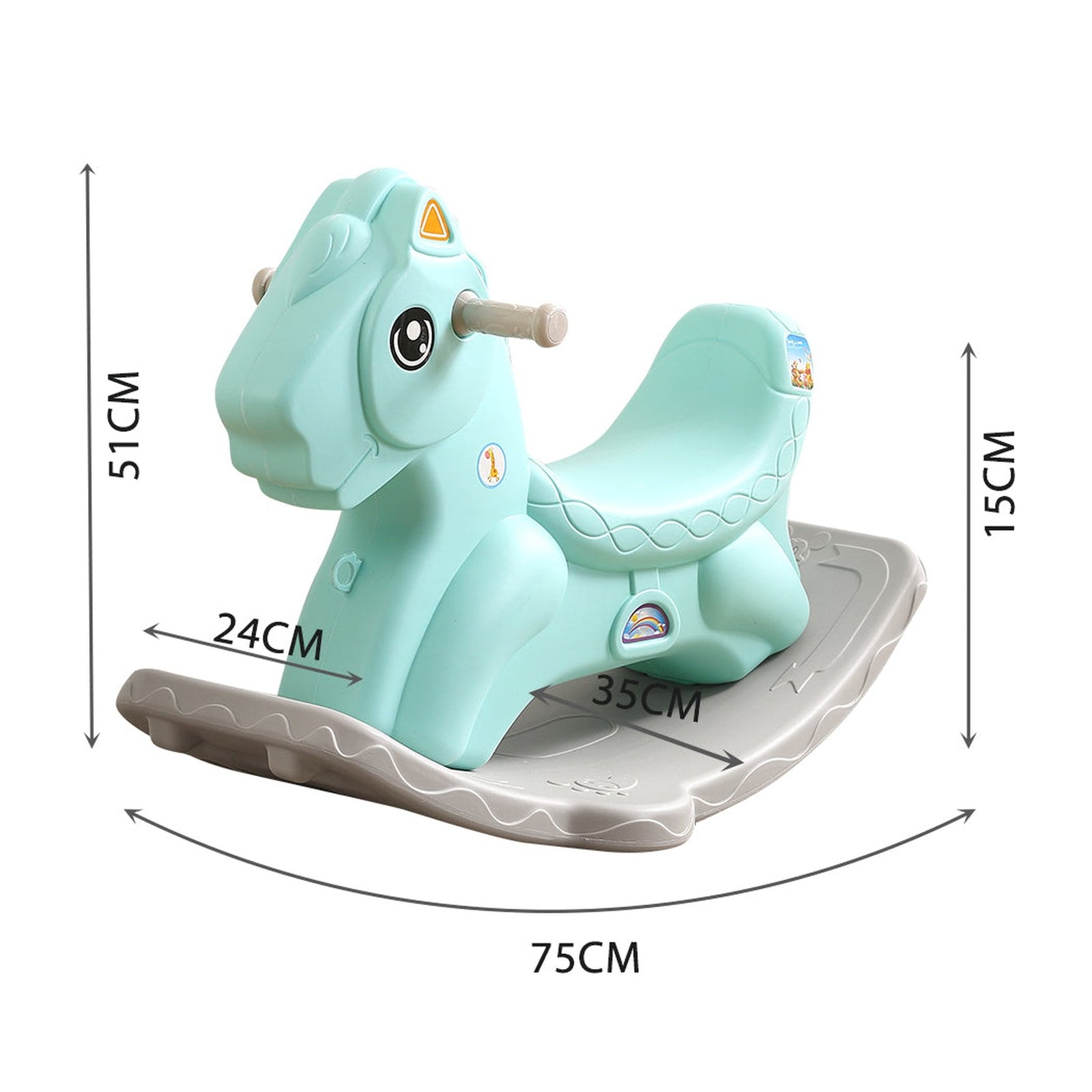 Kids Rocking Horse - Green - Dosylane