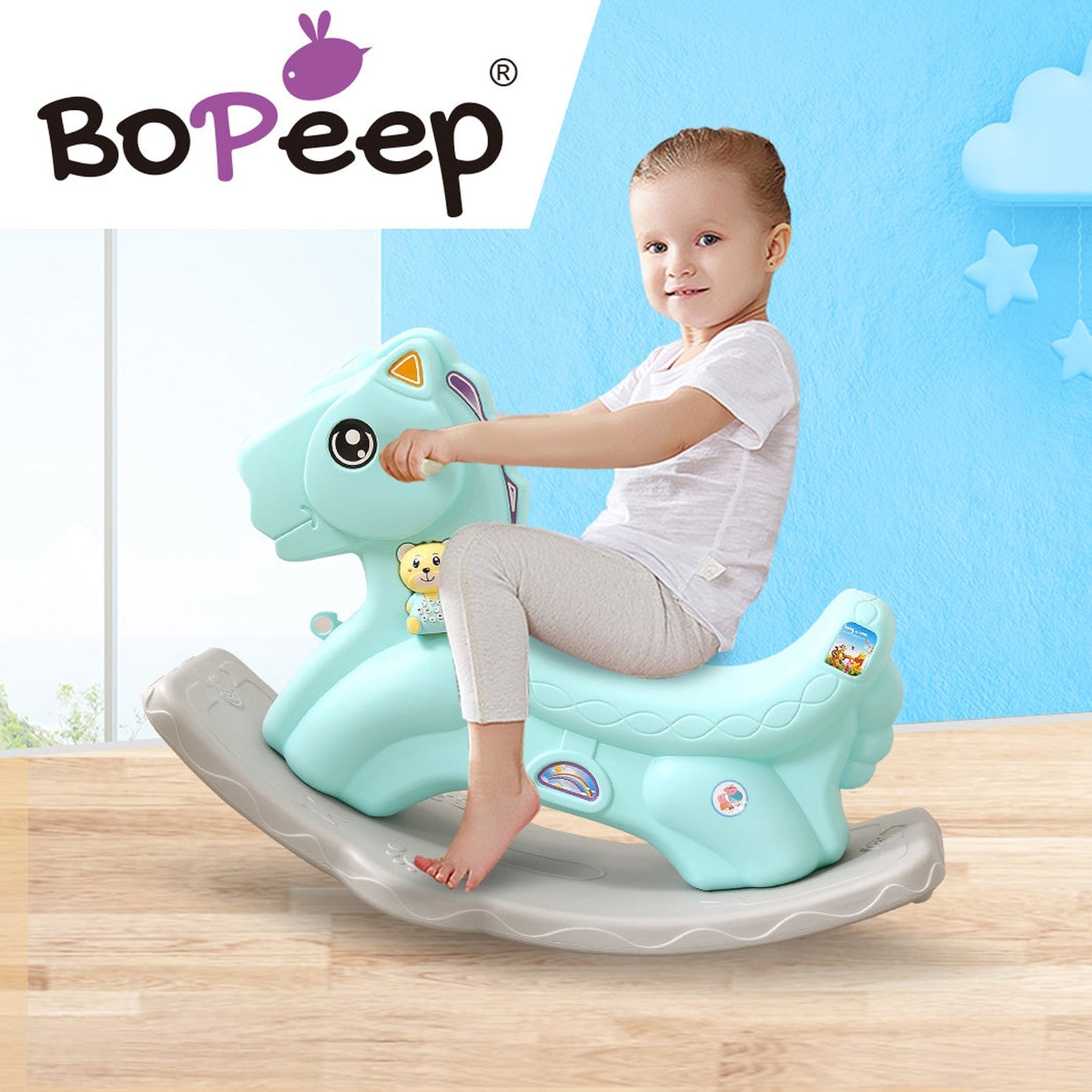 Kids Rocking Horse - Green - Dosylane