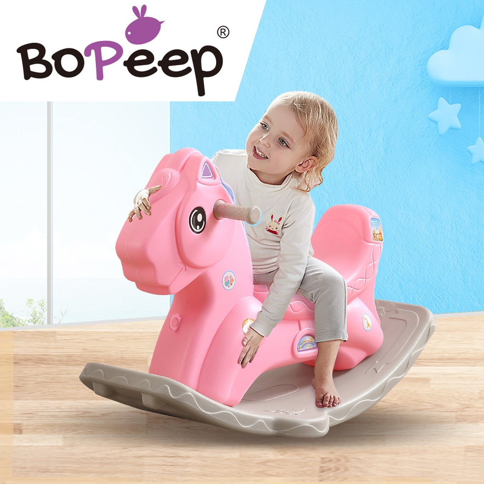 Kids Rocking Horse - Pink - Dosylane
