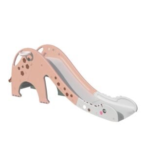 Kids Slide 160cm Extra Long Basketball Hoop Activity Center - Pink - Dosylane