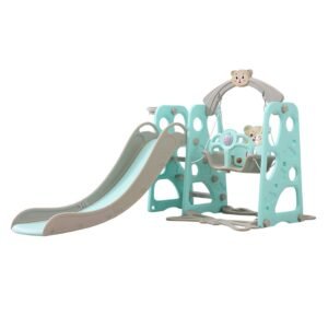 Kids Slide Swing Basketball Activity Center - Blue - Dosylane