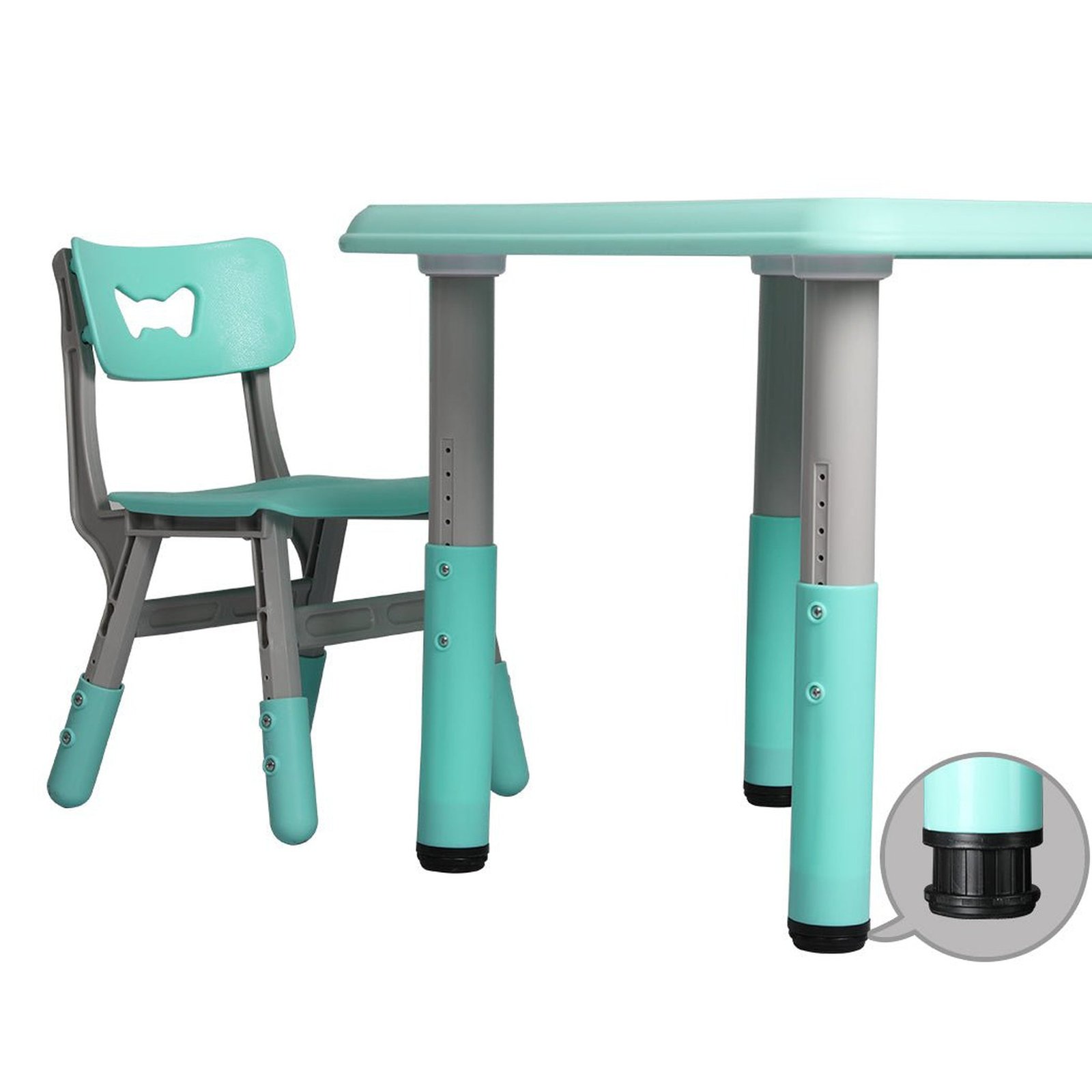 Kids Table and Chairs And Study Desk Set - Blue - Dosylane