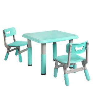 Kids Table and Chairs And Study Desk Set - Blue - Dosylane