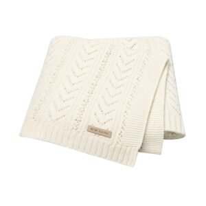 Knit Baby Blanket - Cream - Dosylane
