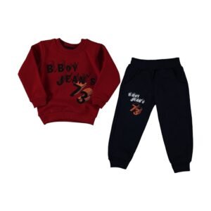 Little Boys Sweatshirt and Pant Set - Red - Dosylane
