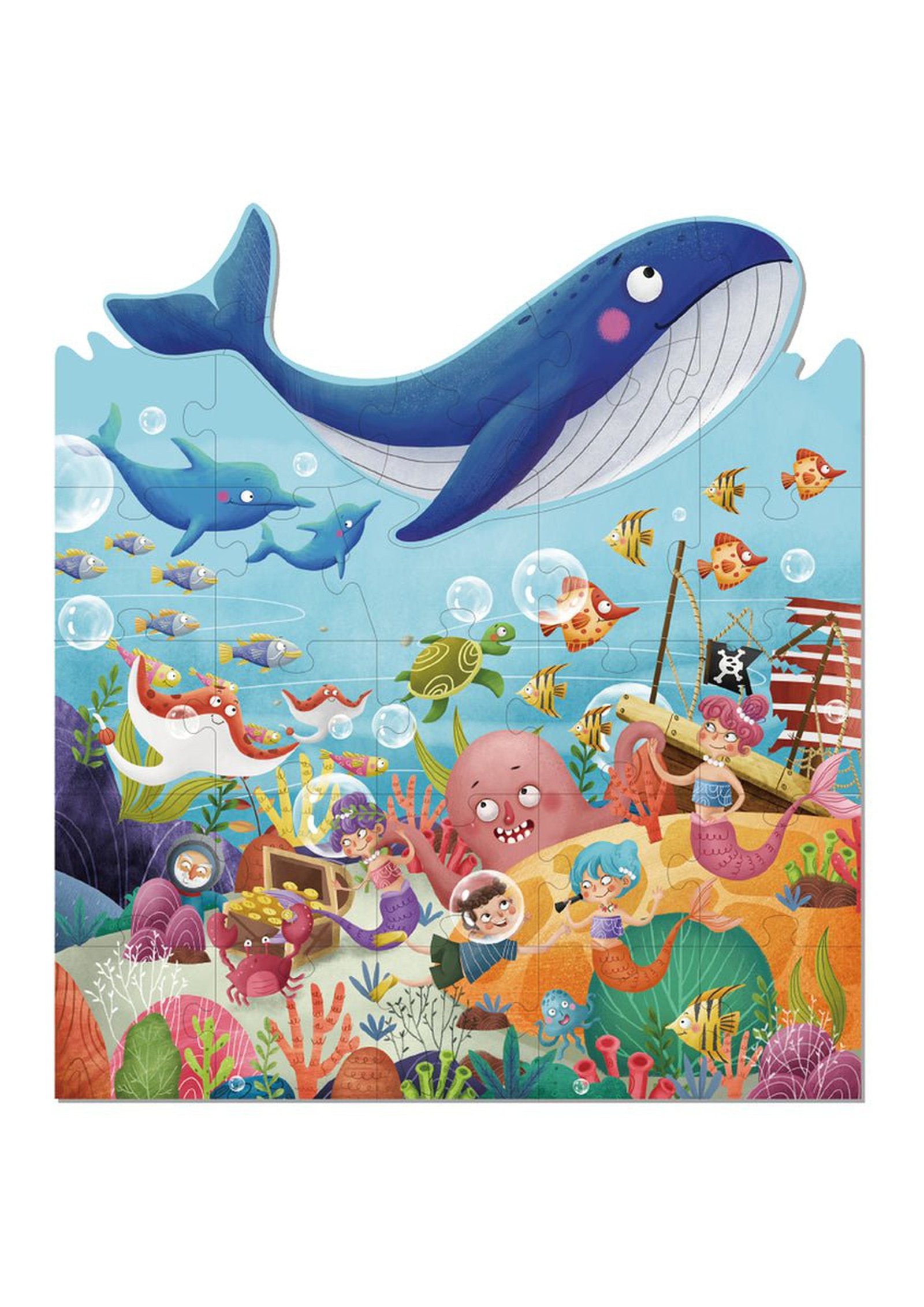 MARINE LIFE JIGSAW FLOOR PUZZLE 30PCS - Dosylane