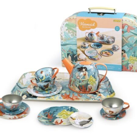 MERMAID TIN TEA SET IN SUITCASE - Dosylane