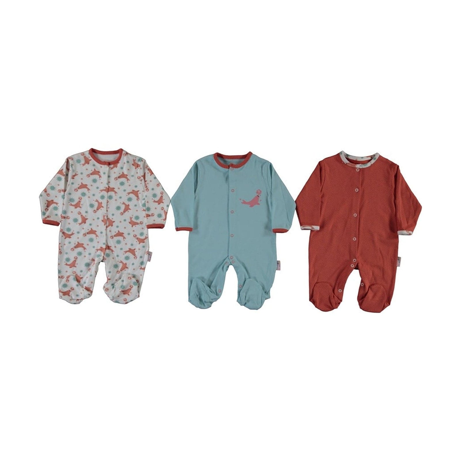 Norich Baby Boy Cotton Rompers 3 Packs - Dosylane
