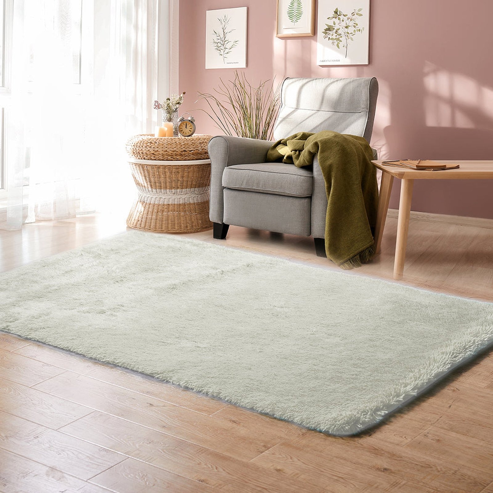 Nursery Shag Rug 200x230cm - Cream - Dosylane