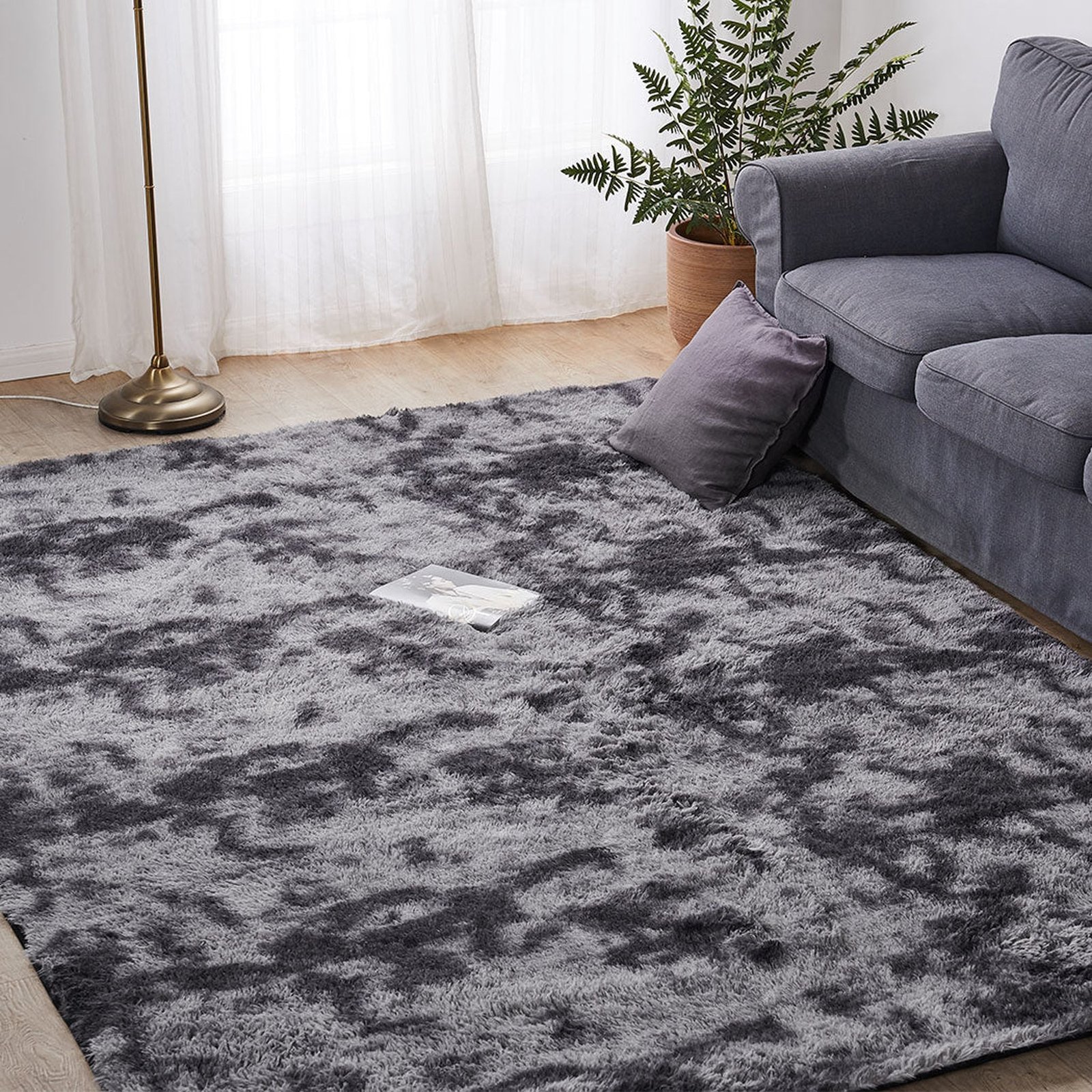 Nursery Shaggy Rugs Tie-dyed Midnight City 200x300cm - Dosylane