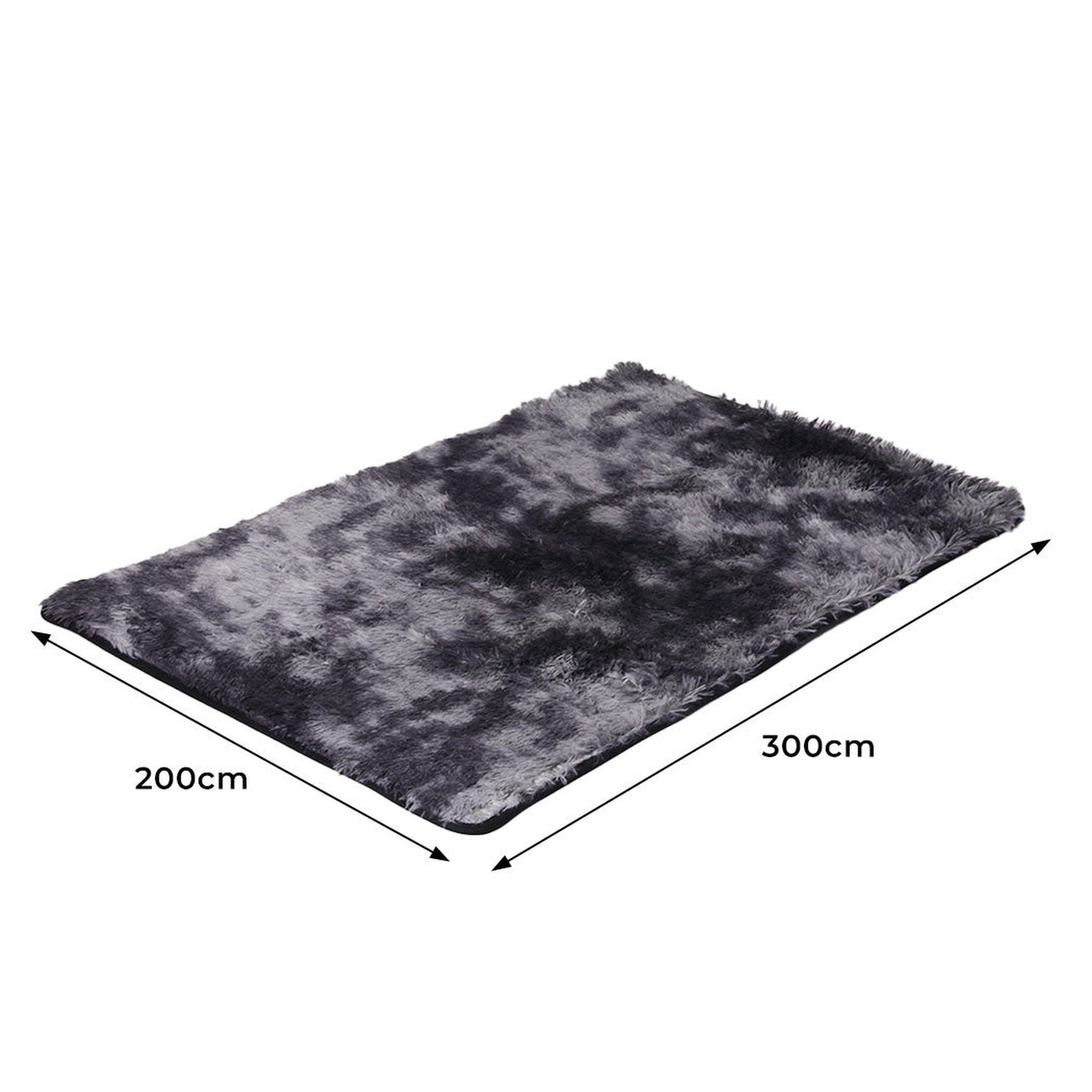 Nursery Shaggy Rugs Tie-dyed Midnight City 200x300cm - Dosylane