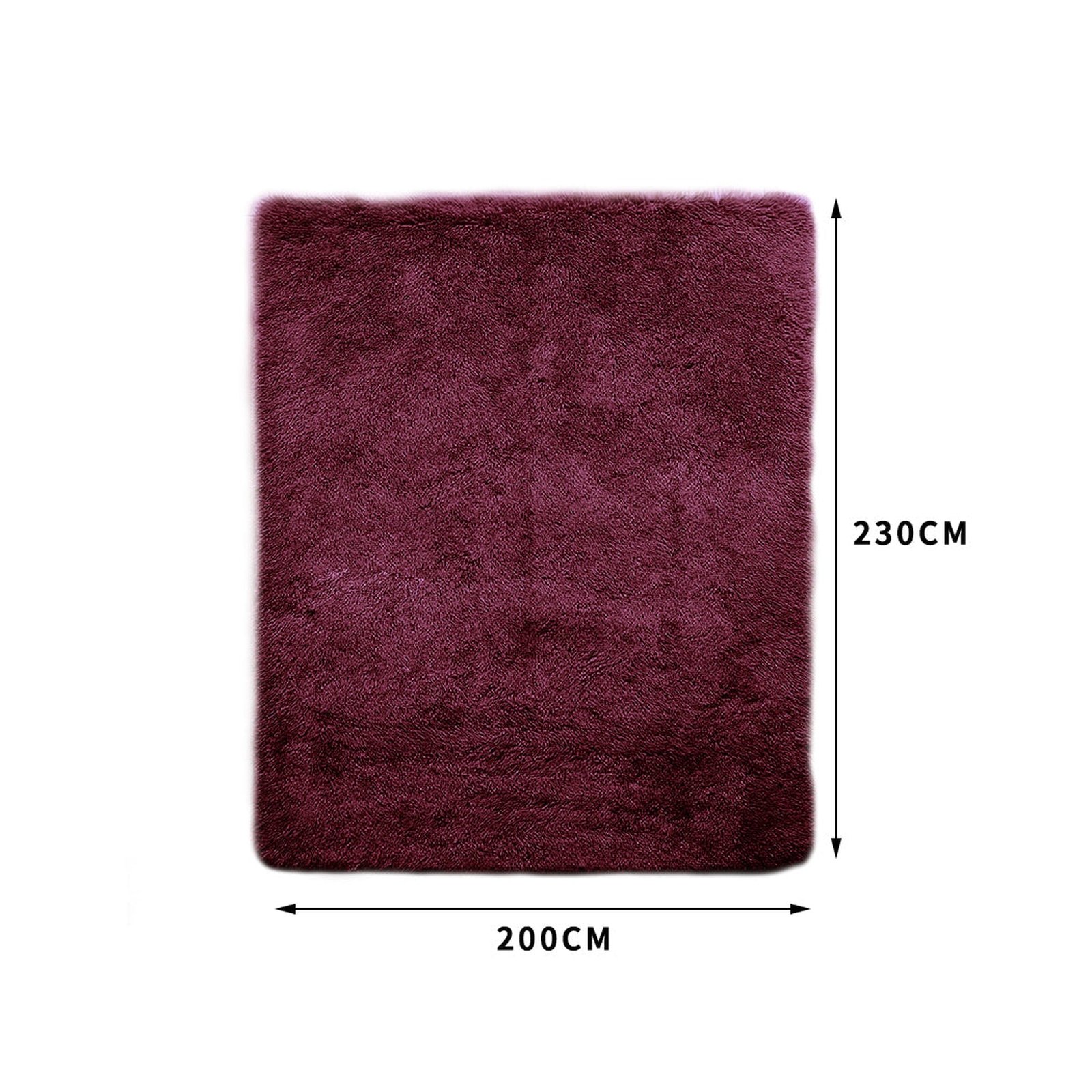 Nursery Soft Shag Rug 200x230cm - Burgundy - Dosylane