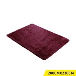 Nursery Soft Shag Rug 200x230cm - Burgundy - Dosylane