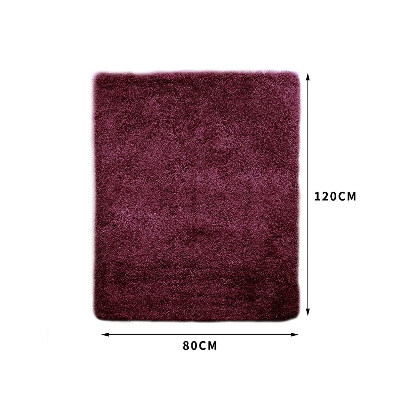 Nursery Soft Shag Rug 80x120cm - Burgundy - Dosylane