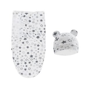Organic Cotton Galaxy Swaddle Blanket and Hat Set - Dosylane