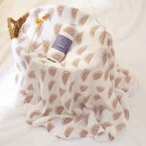 Paradise Organic Cotton Muslin Baby Swaddle Wrap - Dosylane