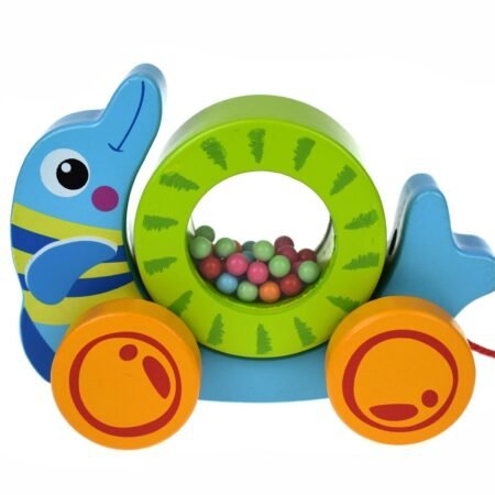 PULL ALONG ROLLING DOLPHIN WITH BEADS - Dosylane